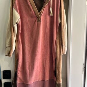 Oli & Hali Colorblock Hoodie Dress